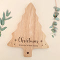 Personalised Tree Shaped Serving Board - Christmas Family