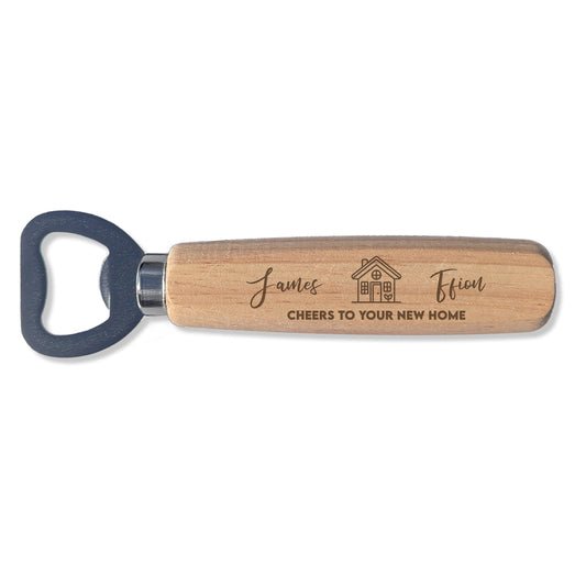 Wooden Bottle Opener - New Home